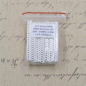 175 Value 0805 SMD Resistor Kit (0R~10MR) 1/8W 1% 3500pcs RoHS - Picture 1 of 3