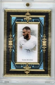 Karim Benzema 2023 Futera Unique Prestige Gold Frame Rainbow 1/1 One of One - Picture 1 of 2
