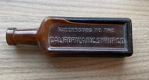CALIFIC SUCESSORS TO THE CALIFORNIA FIG SYRUP CO Botella Vintage Vidrio Ámbar - Imagen 1 de 6