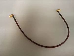 Huber & Suhner Sucoform 141 SMA Male/Male, Rt. Angle, Microwave Cable, 15", New - Picture 1 of 3