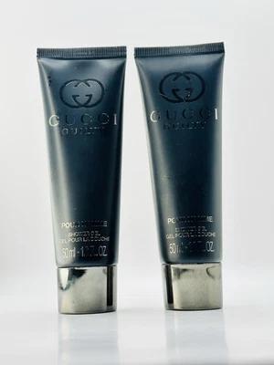 GUCCI GUILTY Shower Gel For Men - Travel Size - 50 ml / 1.6 OZ Set of 2 NR NEW - Image 1 of 2