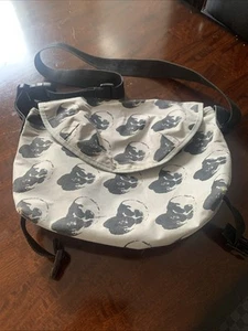 Bolso Mensajero De Colección Andy Warhol Base Gris Diseño Calavera Lona 🎒 💀 ❤️🧡 - Imagen 1 de 8