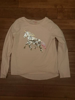 Top Pullover Cat & Jack Rosa Manga Larga Con Unicornio Brillante Talla 10-12 Foto 1 de 3