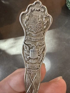 Vintage! WALLACE Silver Co. A1 "CALIFORNIA STATE SEAL" VERSILBERTER TEELÖFFEL - Bild 1 von 5