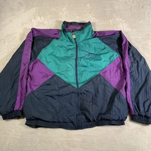 Chaqueta cortavientos vintage Activewear Givenchy para hombre mediana púrpura verde azulado nailon años 90 - Imagen 1 de 10