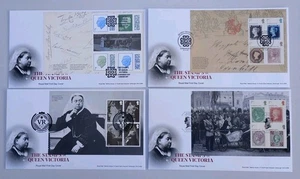 2025 Stamps of Queen Victoria Prestige Booklet PSB Panes Set of 4 FDC 4 diff Pmk - Picture 1 of 3