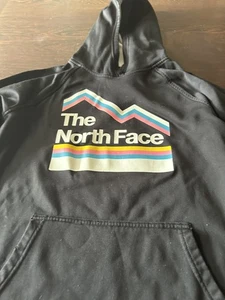 North Face Hoodie Unisex Extra Large Black Youth Sweatshirt Kids Pullover XL - Picture 1 of 8