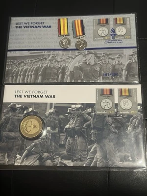 2023 Australia Impressions Lest We Forget The Vietnam War $1 dollar Pair Rare - image 1 of 4