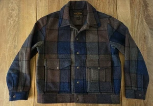Filson Mackinaw Wool Work Jacket | Medium | Blue/Brown/Gray Plaid | MSRP $429 - Picture 1 of 13