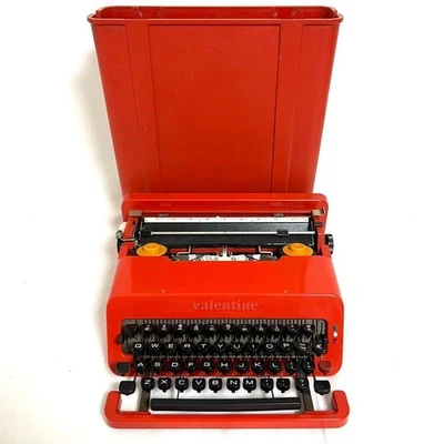 Máquina de escribir Olivetti Valentine roja vintage retro probada funcionando antigua JP Foto 1 de 4