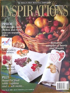 ~INSPIRATIONS Embroidery Smocking Magazine Issue # 8 - 1995 - VGC~ - Picture 1 of 2