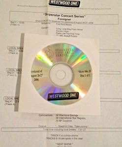 RADIO SHOW: SUPERSTAR CONCERT SERIES 8/26/06 FOREIGNER w/11 CLASSICS LIVE - Picture 1 of 2