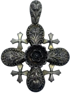 Vintage Jerusalem cross pendant silver 900 a treasure to cherish - Picture 1 of 16