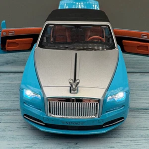 Rolls Royce Dawn 2022 convertible de 2 puertas - escala 1:24 - plateado/azul - Imagen 1 de 8