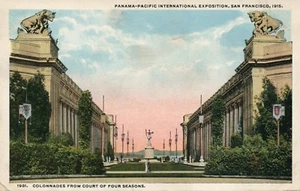 1915 Columnatas Cuatro Estaciones Panamá Pacífico Exposición San Francisco Expo CA - Imagen 1 de 1