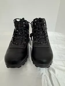 Wetterfeste schwarze Herren-Schnürstiefel Wanderstiefel Größe 10M Freizeit Kampf - Bild 1 von 12