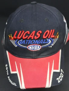 Sombrero Lucas Oil Nationals NHRA 2007 26º Anual Gorra Correa Tamaño Ajustable - Imagen 1 de 8