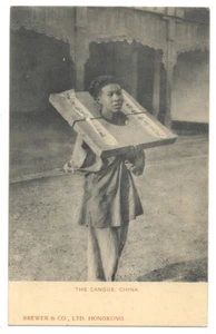 CRIMINAL In THE CANGUE Shaming Device - HONG KONG China ca1905 Postcard - Picture 1 of 2