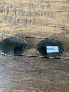 Vintage Gold Metal Oval Clip-On Sunglasses Frames 50 Mm G123.1