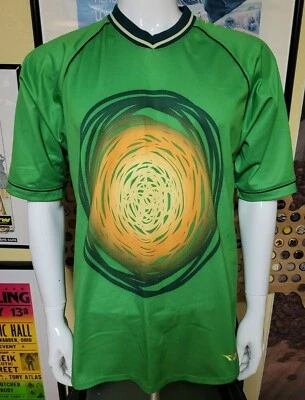 Diadora Mens Short Sleeve Green Galaxy Soccer Jersey Medium Nice Spiral SunBurst - Image 1 of 4