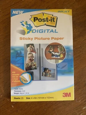3M Post-It Picture Paper, Matte, 4 x 6" 25 Sheets SP4625 - Image 1 of 2