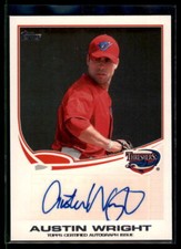 2013  Topps Pro Debut AUTO Austin Wright #PDA-AW Clearwater Threshers