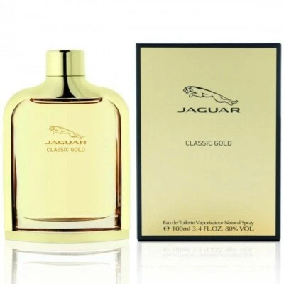 JAGUAR 经典金色 EAU DE TOILETTE 男士喷雾 3.4 盎司/100 毫升全新商品 — 第 1/2 张图片