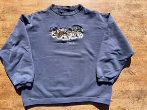 Vintage 90’s Embroidered Outdoors Long Sleeve Sweatshirt Alaska Wolves - Picture 1 of 8