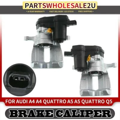 Pinzas de freno laterales traseras 2 piezas con actuador de estacionamiento para Audi A4 A5 Quattro Q5 S5 Foto 1 de 4