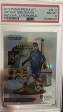 2018 Panini Prizm World Cup National Landmarks Prizm Antoine Griezmann PSA 8