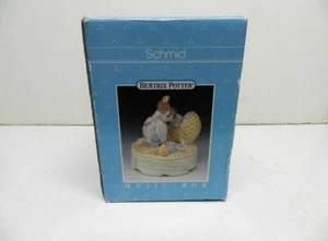 RARO 1991 BEATRIX POTTER BY SCHMID CAJA DE MÚSICA HUNCA MUNCA FIGURA EN CAJA GIRATORIA - Imagen 1 de 1