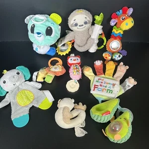 Infant Toy Lot OF 9 Fisher Price Lamaze Infantino SKipHop PlayGro Bright Starts - Picture 1 of 17
