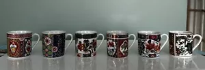Vintage Imari Style Demitasse Cup and Saucers Set Of 6 - Picture 1 of 8