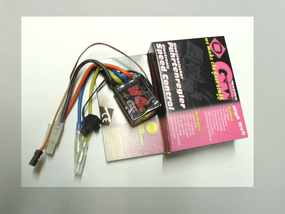 GM  Fahrtenregler Auto  V + R mit BEC u. EMK Bremse 4,8 - 9,6 V.  50 A.  kurz - Bild 1 von 1