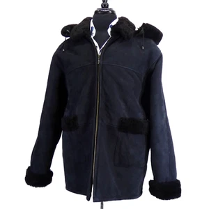 Genuine Real Men's Shearling Fur Jacket Dyed Sheepskin Marlboro Rancher Toskana - Picture 1 of 12
