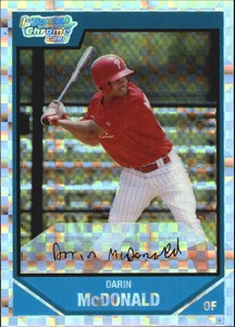 2007 (PHILLIES) Bowman Chrome Prospects X-Fractors #BC9 Darin McDonald /275