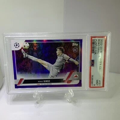2022-23 Topps UEFA Club Competitions #121 ROKO SIMIC RC Purple 75/75 PSA 9 - Image 1 of 4