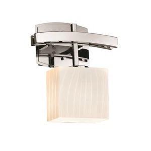 Justice Design Fusion Archway ADA 1 Lt Sconce, Rect, Pol. Chrome, Ribbon, LED - Picture 1 of 1