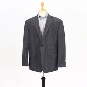 Michael Kors 50R Gray Sport Coat Blazer Jacket Check 2B Polyester - Picture 1 of 11