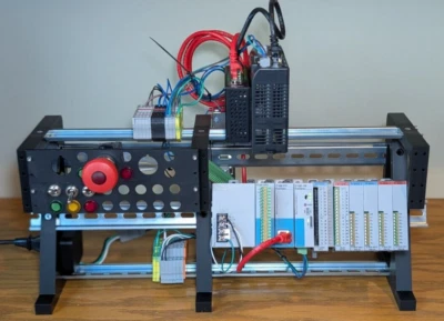 XL PLC Trainer DIN Rail Stand: Allen-Bradley/Siemens/Omron/Mitsubishi/Schneider