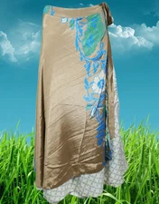 Boho Gypsy Skirt Tortilla Double Layered Silk Reversible PartyWear Dress Onesize