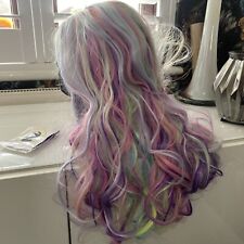 Long Wavy Rainbow Wig Brand New
