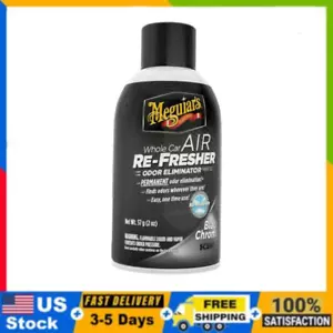 Meguiar's Whole Car Air Re-Fresher Odor Eliminator Mist, Black Chrome Scent, 2oz - Picture 1 of 11