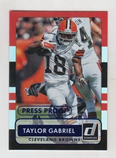 Taylor Gabriel 2015 DONRUSS BLUE PRESS PROOF PARALLEL /99 CLEVELAND BROWNS - Image 1 of 1