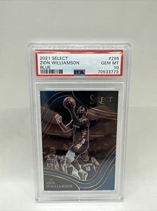 2021-22 Panini Select Courtside Level #295 Zion Williamson PSA Gem mint 10 Bule - Picture 1 of 2