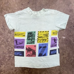 Vintage Jimmy Z Shirt Youth Medium 80s Surf Skate Print - Picture 1 of 6