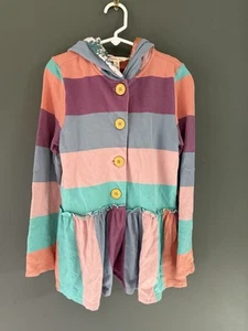 Matilda Jane Girl’s Sz 8 Wonderment Lots Of Laughs Girls Hooded Shirt Button Up - Picture 1 of 10