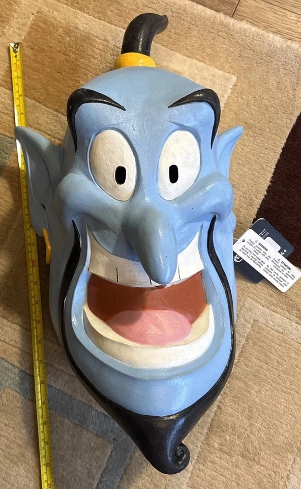 Máscara de Halloween Genie de gran tamaño - Látex - Aladdin - Accesorio de disfraz - Talla única Foto 1 de 4
