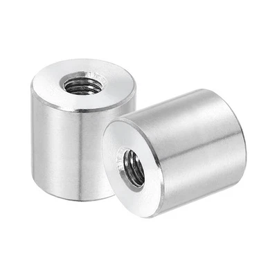 2 Stück 304 Edelstahl M8 x 1,25 mm Runde Überwurfmuttern, 0,79 x 0,79 Zoll (ODxH) - Bild 1 von 4