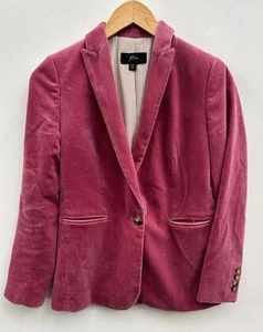 J Crew Velvet Parke Blazer 00 Rose Pink Jacket XS - Picture 1 of 6